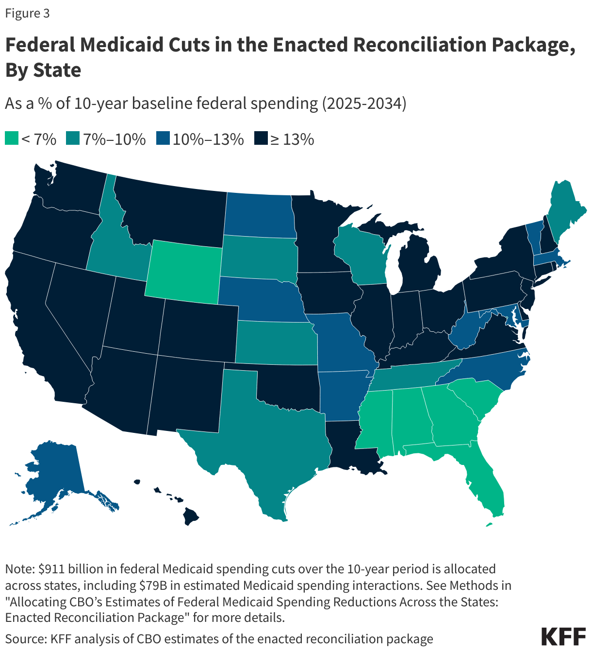 Federal Medicaid Cuts in the Senate Reconciliation Bill, By State